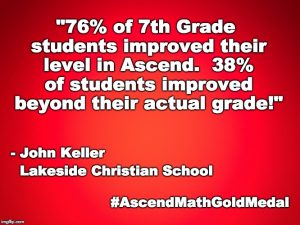 Lakeside Christian School has been awarded an Ascend Math Gold Medal for 2018! Lakeside Christian School has been awarded an Ascend Math Gold Medal for 2018!