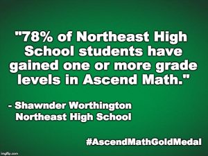 Northeast High School has been awarded an Ascend Math Gold Medal for 2018! #AscendMathGoldMedal