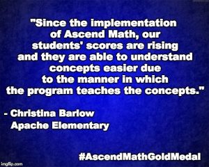 Apache Elementary School has been awarded an Ascend Math Gold Medal for 2018! #AscendMathGoldMedal
