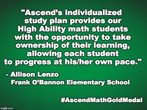 Frank O’Bannon Elementary School has been awarded an Ascend Math Gold Medal for 2018! #AscendMathGoldMedal