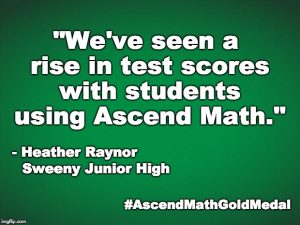 Sweeny Junior High has been awarded an Ascend Math Gold Medal for 2018!